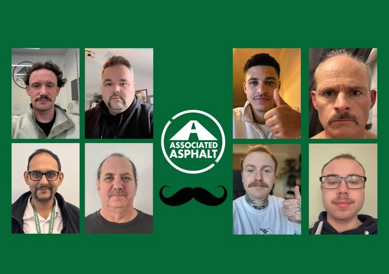 Associated Asphalt Team Grows Mustaches for Movember Men’s Health Awareness
