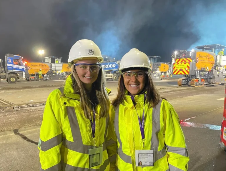 Associated asphalt two female workers